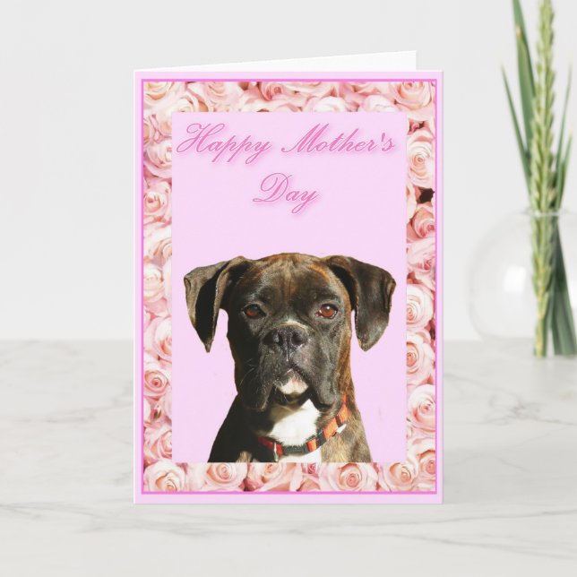 Tarjeta de felicitación del Boxer del Día de la Ma (Anverso)