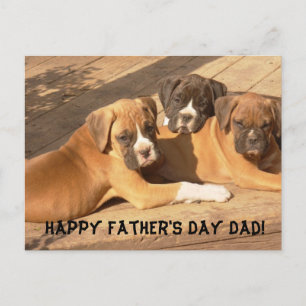 Tarjeta de felicitación del Boxer del Feliz Día de