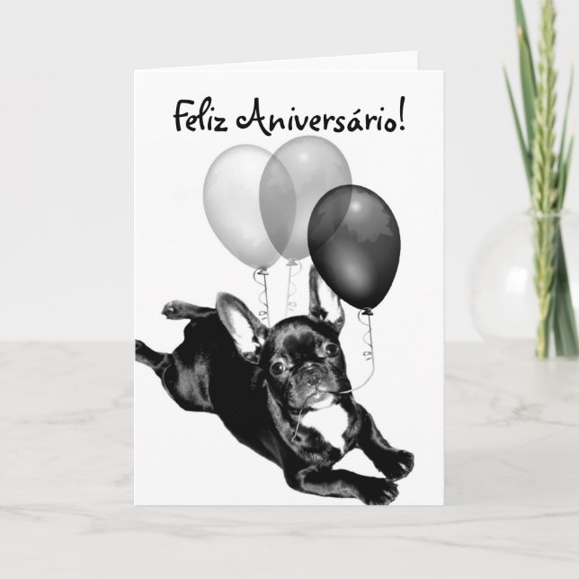 Tarjeta de felicitación del bulldog francés de (Anverso)