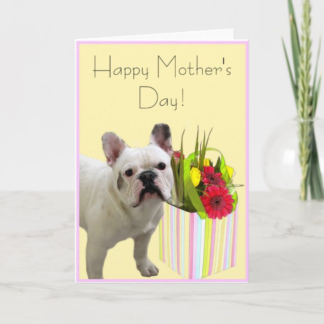 Tarjeta de felicitación del Bulldog francés del Dí (Anverso)