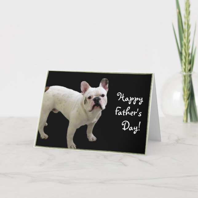 Tarjeta de felicitación del Bulldog francés por el (Anverso)