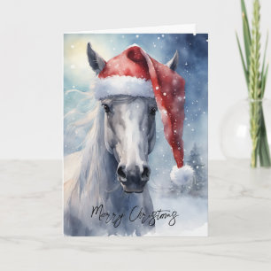 Tarjeta de felicitación del caballo blanco de Sant