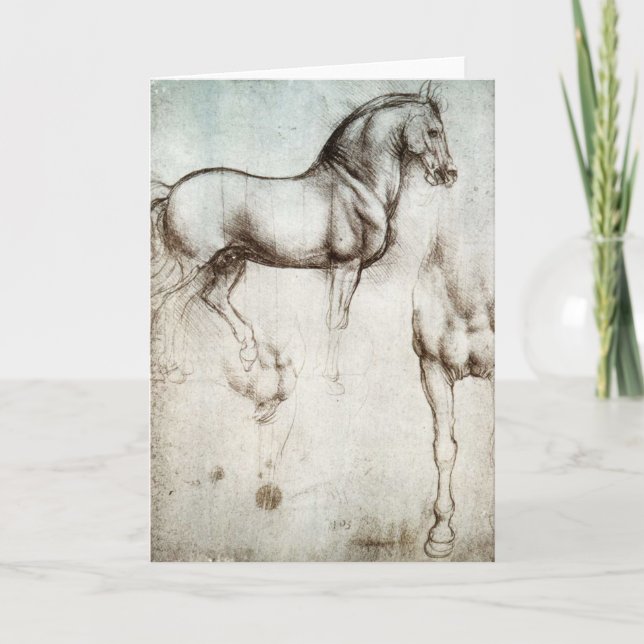 Tarjeta de felicitación del caballo de da Vinci (Anverso)