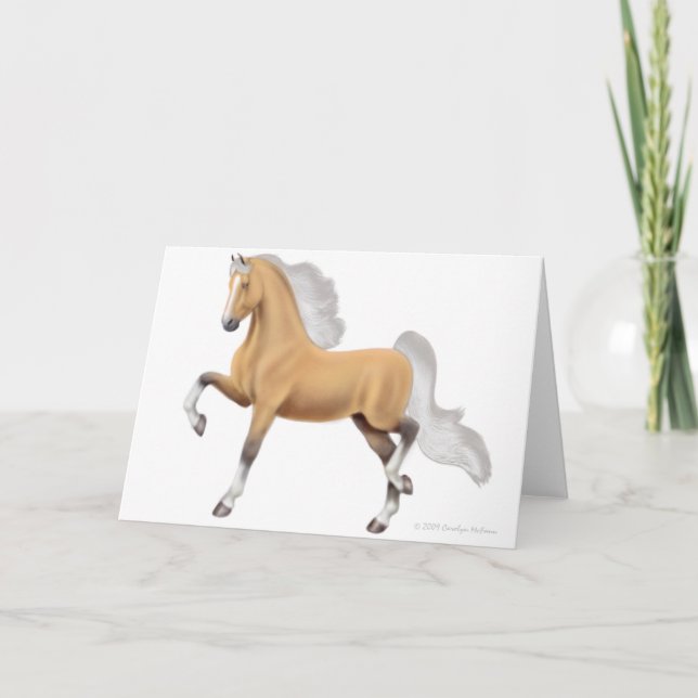 Tarjeta de felicitación del caballo de Saddlebred (Anverso)