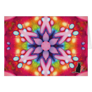 Tarjeta de felicitación del caleidoscopio de