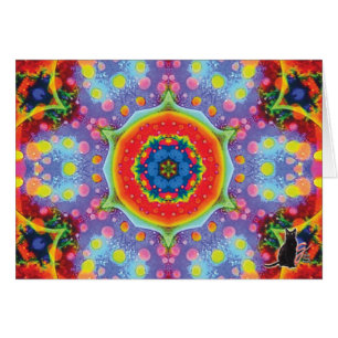 Tarjeta de felicitación del caleidoscopio del