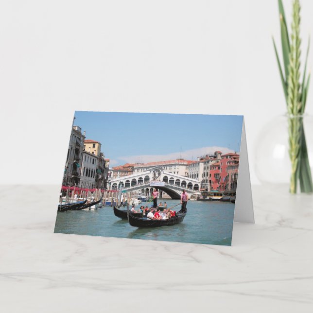 Tarjeta de felicitación del Canal de Venecia (en b (Anverso)