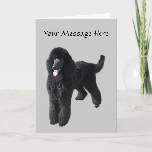 Tarjeta de felicitación del caniche (Anverso)