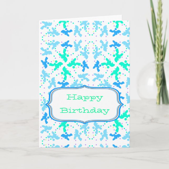 Tarjeta de felicitación del caniche del modelo (Anverso)