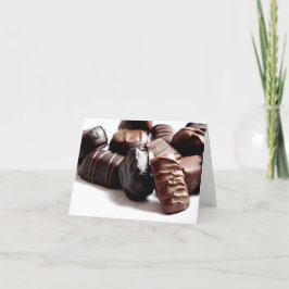 Tarjeta de felicitación del caramelo de chocolate