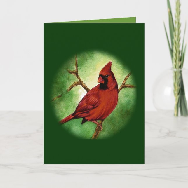 Tarjeta de felicitación del cardenal navidad (Anverso)