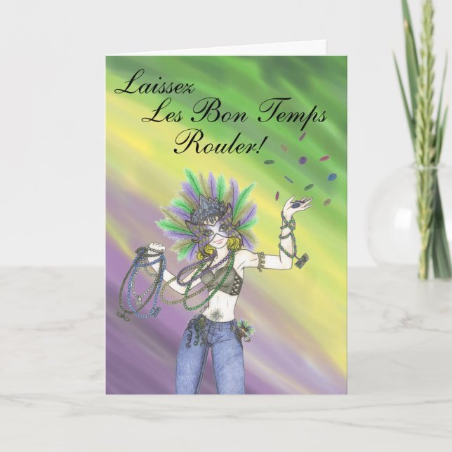 Tarjeta de felicitación del carnaval (Anverso)