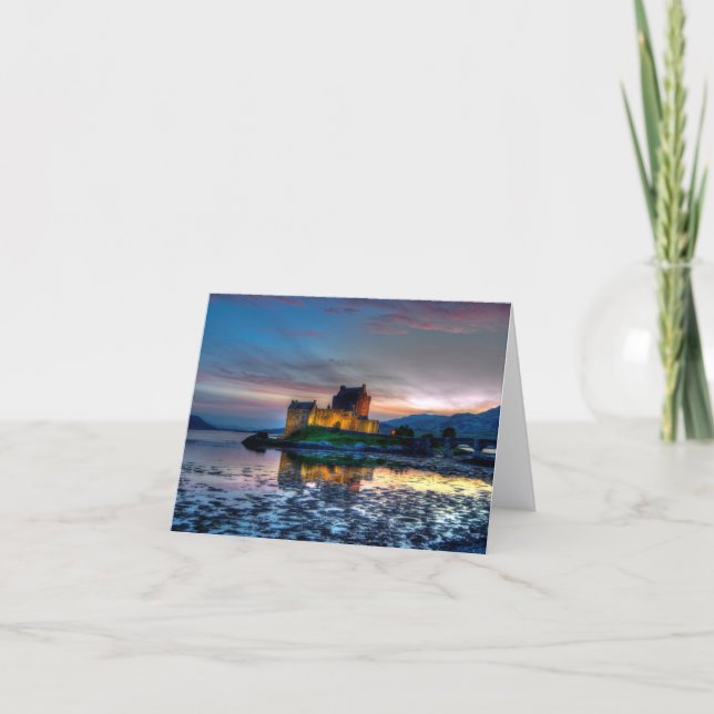 Tarjeta de felicitación del castillo de Eilean Don (Anverso)