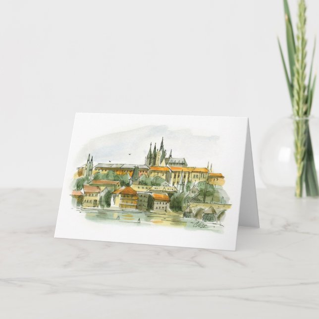 Tarjeta de felicitación del Castillo de Praga (Anverso)