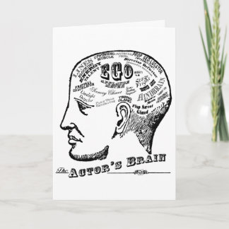 Tarjeta de felicitación del cerebro del actor