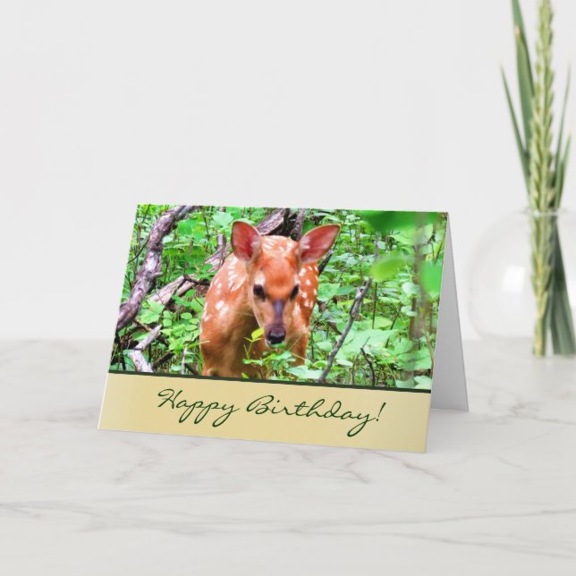 Tarjeta de felicitación del cervatillo (Anverso)