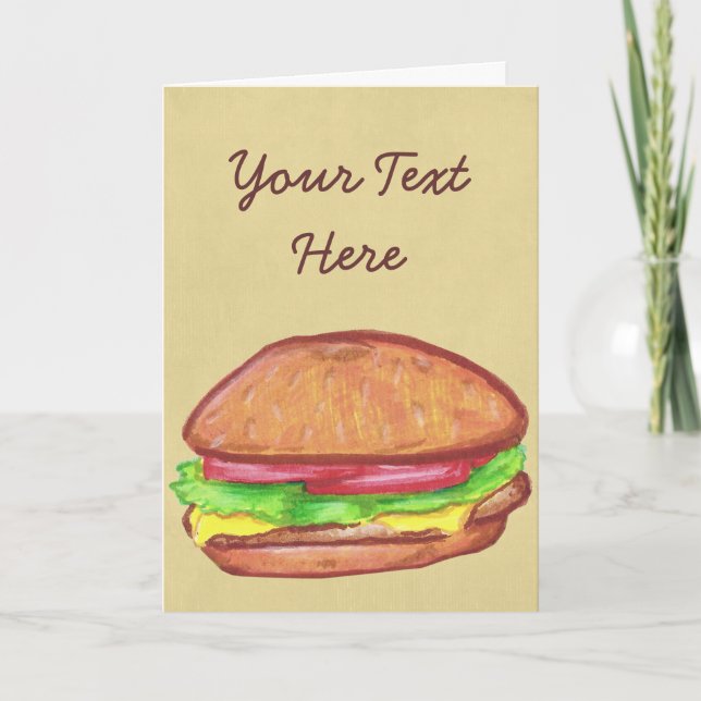 Tarjeta de felicitación del cheeseburger (Anverso)