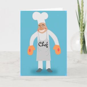 tarjeta de felicitación del chef