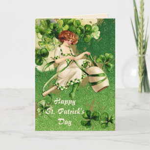 Tarjeta de felicitación del chica de día del St.