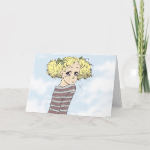 Tarjeta de felicitación del chica de Manga