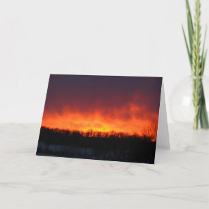 Tarjeta de felicitación del cielo del fuego