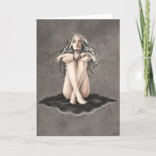 Tarjeta de felicitación del cielo negro