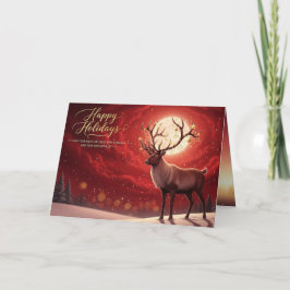 Tarjeta de felicitación del ciervo místico de la t