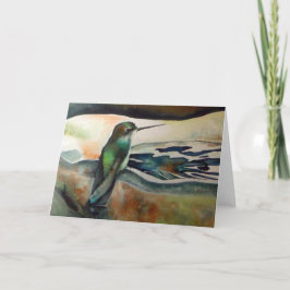 Tarjeta de felicitación del colibrí de Bonjour II