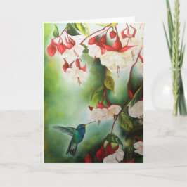 Tarjeta de felicitación del colibrí del En Pointe