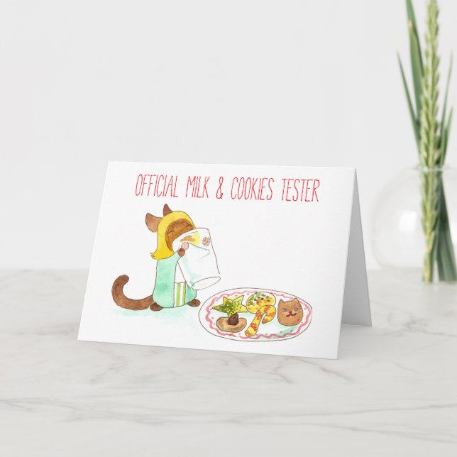 Tarjeta de felicitación del comprobador de leche y (Anverso)