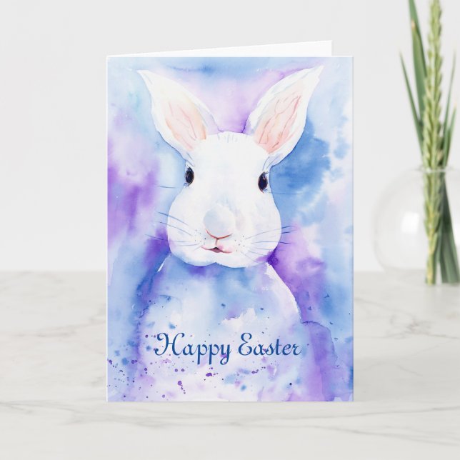 Tarjeta de felicitación del conejito de pascua de (Anverso)