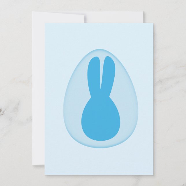 tarjeta de felicitación del conejo de Pascua (Anverso)