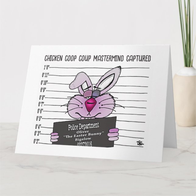 Tarjeta de Felicitación del Conejo de Pascua (Anverso)