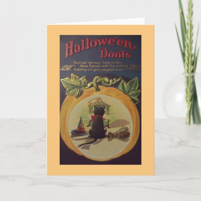 Tarjeta de felicitación del consejo de Halloween (Anverso)