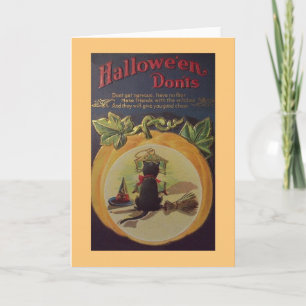 Tarjeta de felicitación del consejo de Halloween