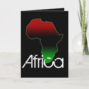 Tarjeta de felicitación del continente africano ro