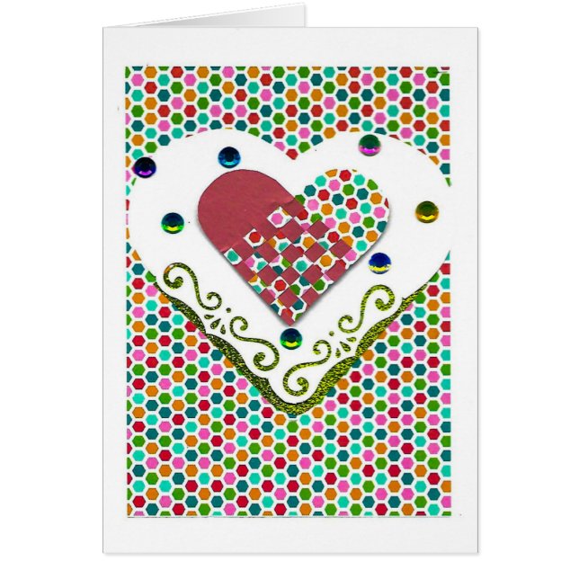 Tarjeta de felicitación del corazón (Frente)