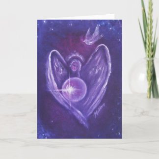 Tarjeta de felicitación del corazón del ángel