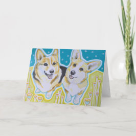 Tarjeta de felicitación del Corgi, sobres