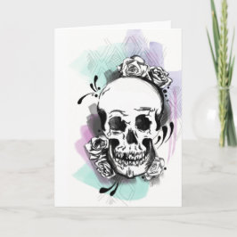 Tarjeta de felicitación del cráneo