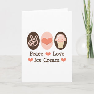 Tarjeta de felicitación del Crema de hielo Peace L