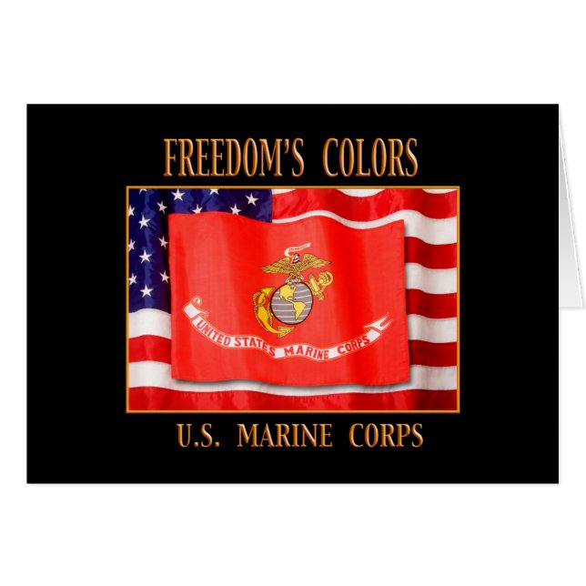 Tarjeta de felicitación del Cuerpo de Marines de E (Anverso (Horizontal))