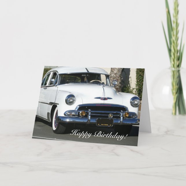 Tarjeta de felicitación del cumpleaños clásico del (Anverso)