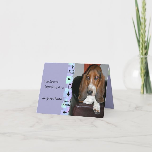 Tarjeta de felicitación del cumpleaños de Basset (Anverso)