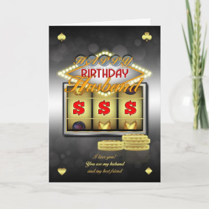 Tarjeta de felicitación del cumpleaños del marido