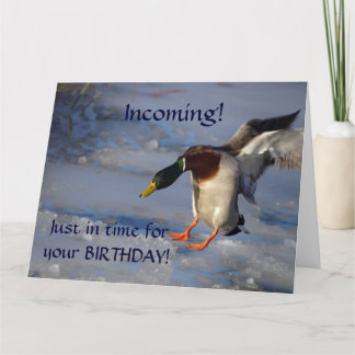 Tarjeta de felicitación del cumpleaños del pato