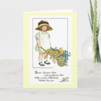 Tarjeta de felicitación del cumpleaños del vintage