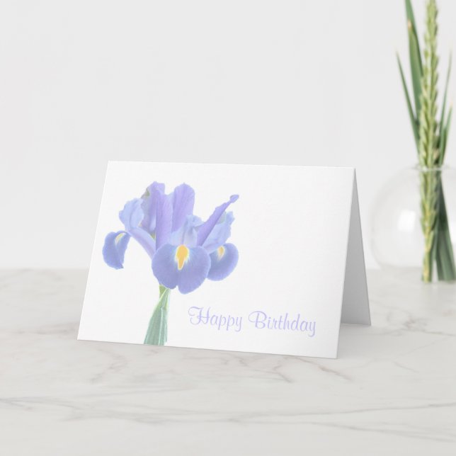 Tarjeta de felicitación del cumpleaños Iris (Anverso)