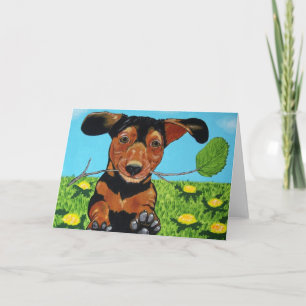 Tarjeta de felicitación del Dachshund