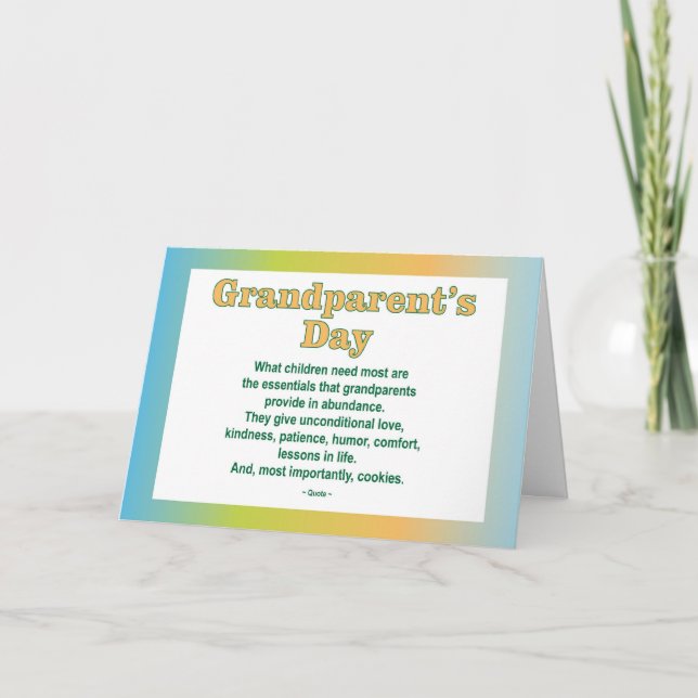 Tarjeta de felicitación del día 2 de los abuelos (Anverso)